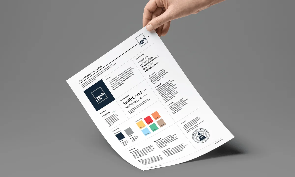 Voraco -  Brand development & communication design for Vaniti Box Gujarat, India.